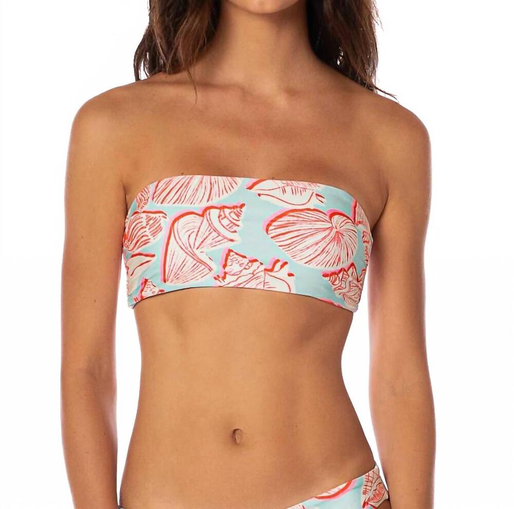 NEW MAAJI bryn strapless bandeau bikini top in australian reef